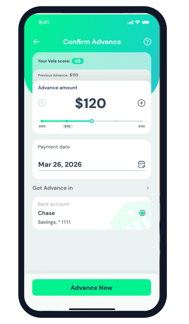 Choose Your Amount & Request Cash Advance